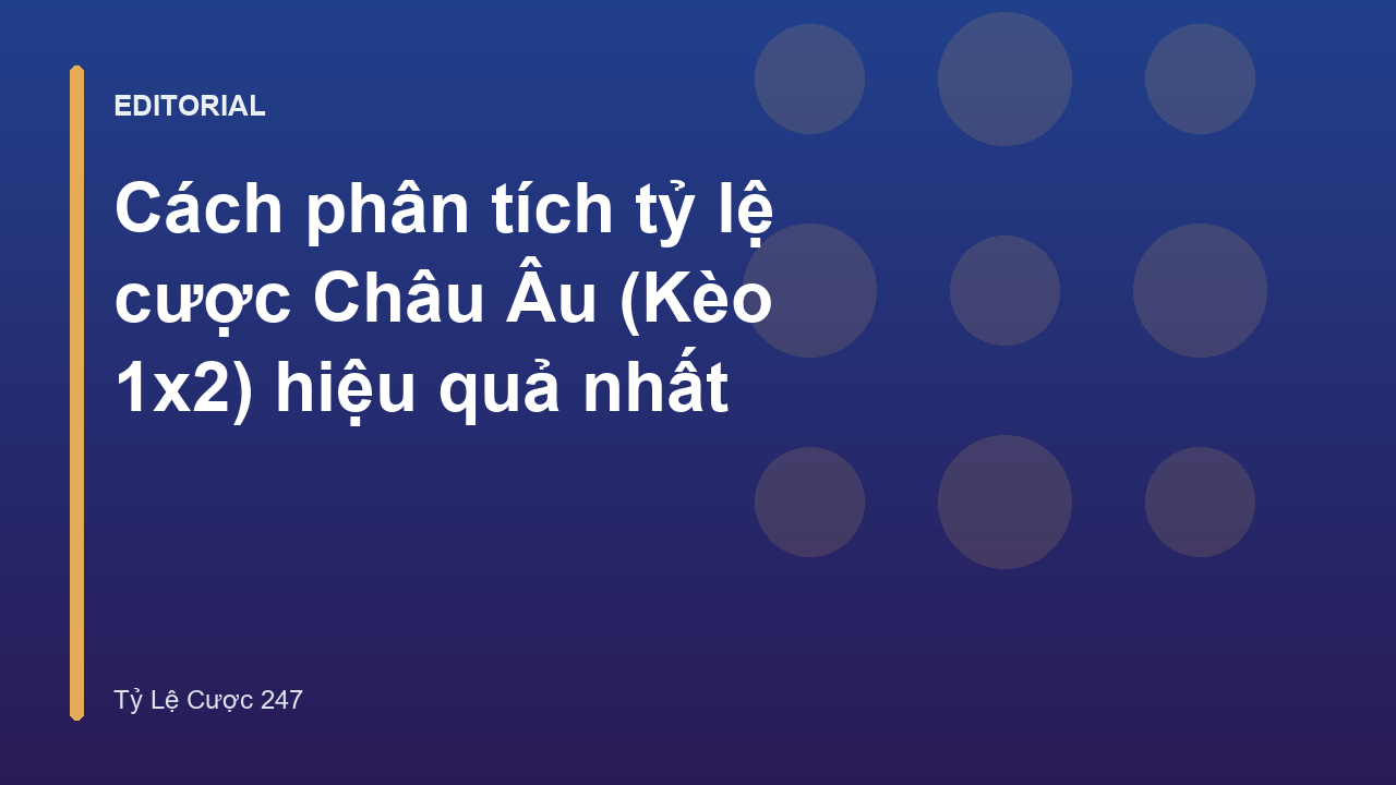 Phân tích tỷ lệ cược châu âu 1x2