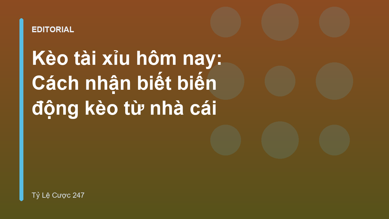 Biểu đồ minh họa biến động kèo tài xỉu trong bóng đá